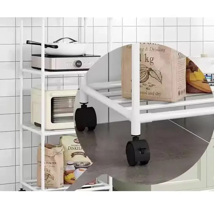 Support de rangement en métal avec roulettes