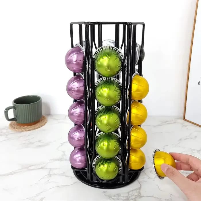 Costume pour Vertuo porte-dosette tiroir café dosette organisateur stockage pour Vertuoline Capsules support plateau en verre Dolce Gusto 40 dosettes