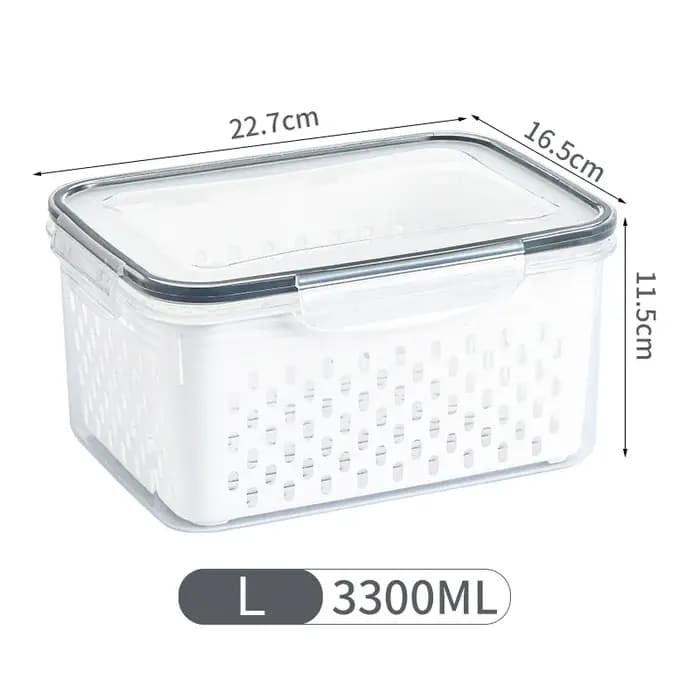 Ensemble de récipients de stockage des aliments pour réfrigérateur Transparent