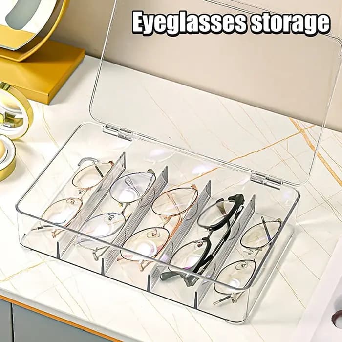 【Boîte de rangement multifonctionnelle transparente pour lunettes