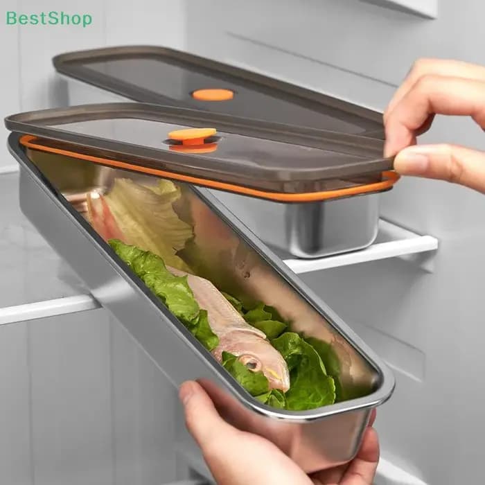 ★ ★ ★ Boîte à légumes longue en acier inoxydable