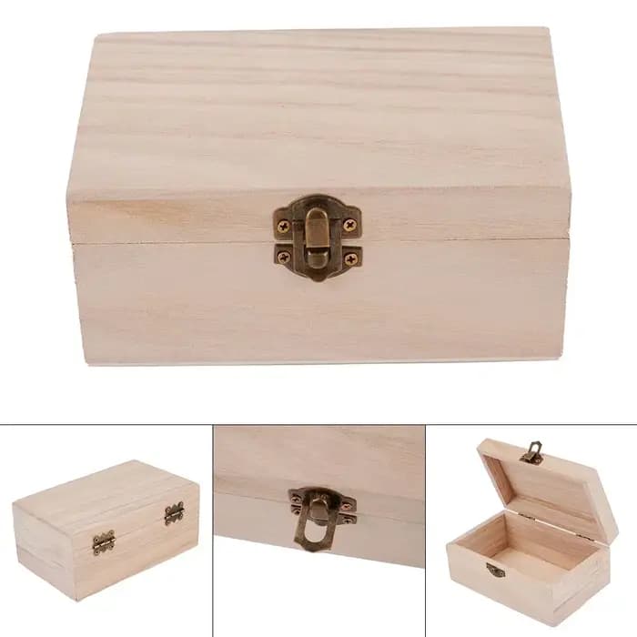 Boîte à bijoux en bois uni S M L