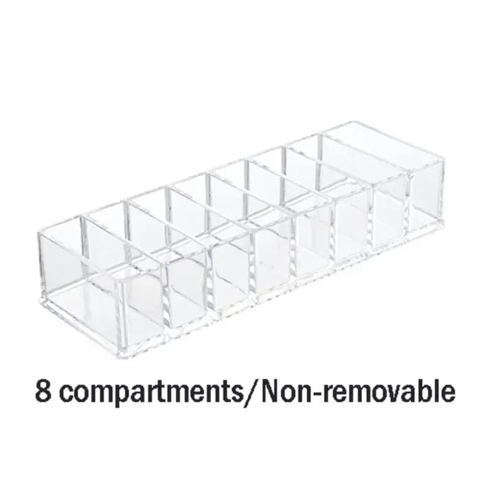 Boîte de rangement transparente en acrylique pour cosmétiques, porte-maquillage, organisateur de maq