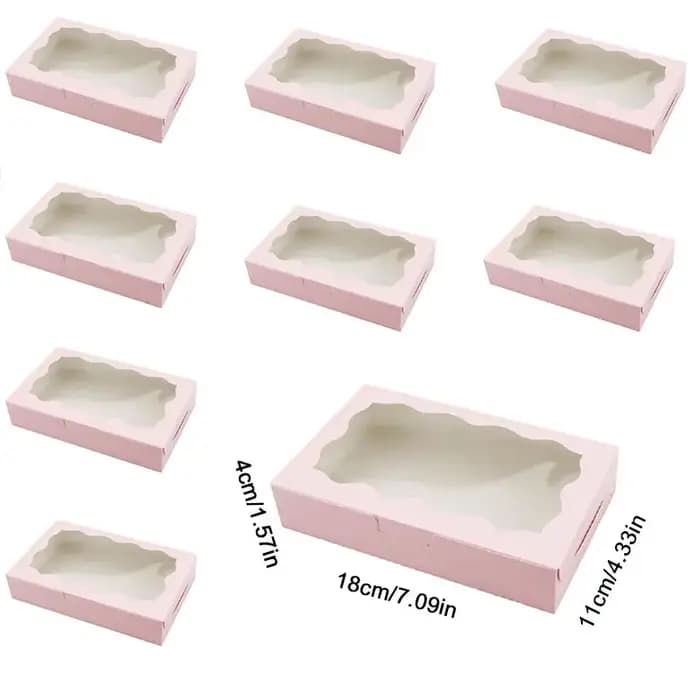 Coffret cadeau en papier kraft avec fenêtre transparente