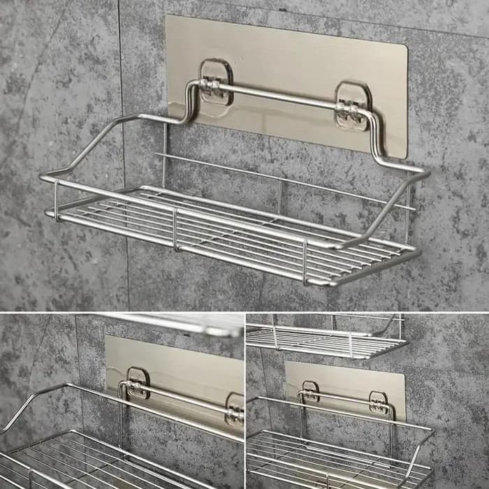 Étagère de rangement murale suspendue en acier inoxydable