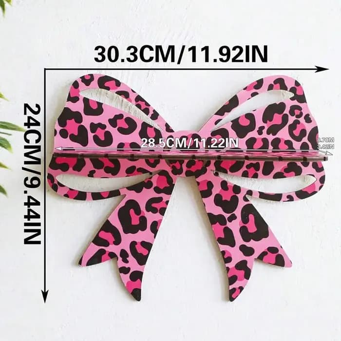 1 pièce Étagère murale en bois rose à motif léopard avec nœud