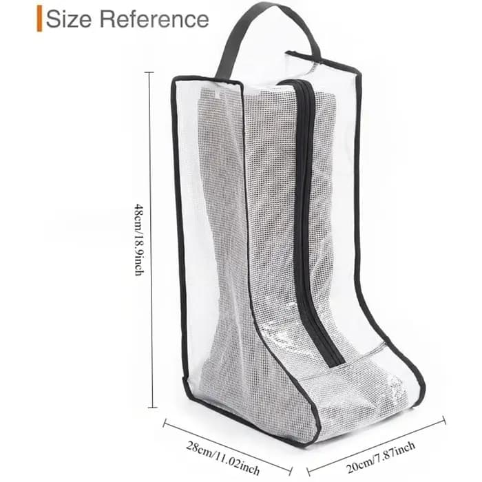 Sac de rangement pour bottes, 2 pièces, sacs à chaussures portables pour le rangement et les voyages, housse transparente anti-poussière pour bottes, organisateur de bottes