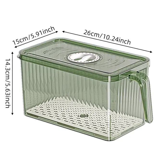 Boîte de rangement pour réfrigérateur empilable avec couvercle