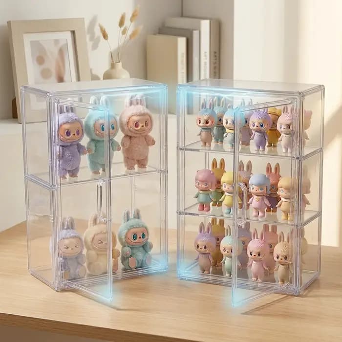 Boîte de rangement transparente avec compartiments