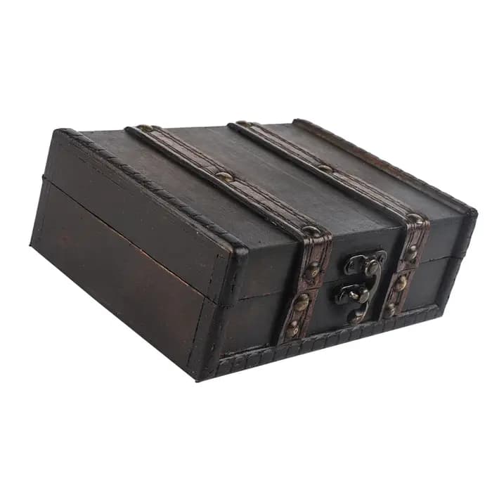 Boîte de rangement en bois vintage pour bijoux