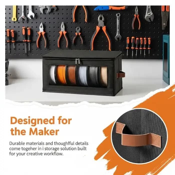 Boîte de rangement pour filaments - Conteneurs de stockage de filaments pour imprimante 3D, support pour accessoires d'impression 3D pour la maison, le bureau et l'atelier