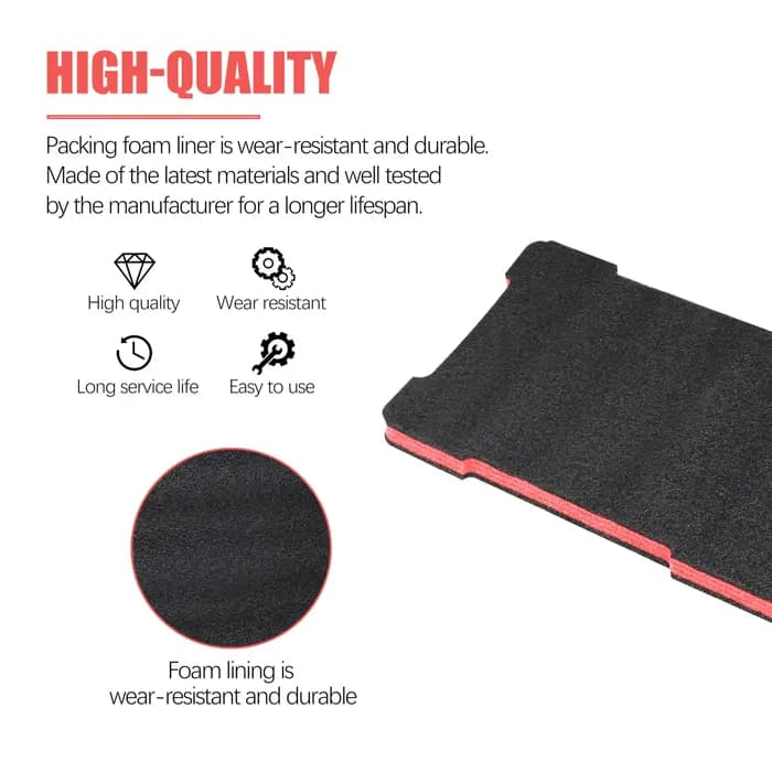 Insert en mousse antichoc pour boîte à outils, adapté aux étuis Milwaukee Packout, organisateur en mousse pour le rangement des outils fragiles