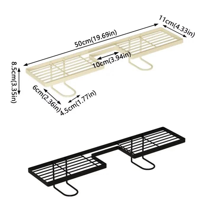 Étagère de rangement pour salle de bain avec drainage d'eau