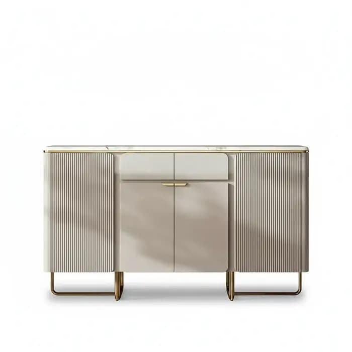 Meuble à chaussures pour salon, armoire de rangement en bois massif style crème, buffet moderne en b