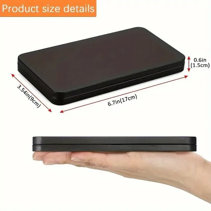 Organisateur de rangement en métal noir pour bureau boîte à monnaie et billets avec couvercle pour gestion d'espèces et articles divers