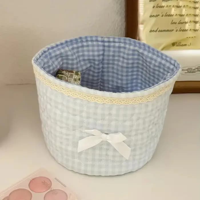 Boîte de rangement mignonne en forme de cœur avec nœud