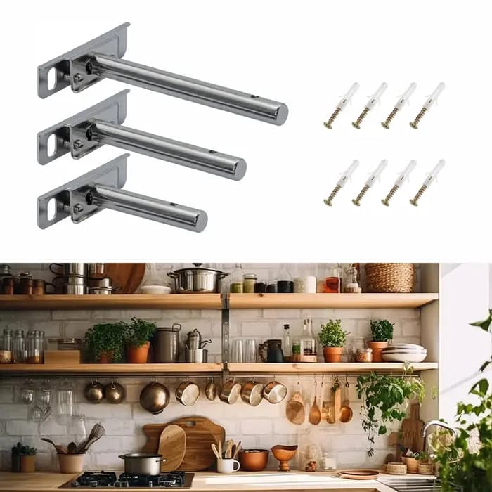 Étagère flottante invisible robuste avec supports dissimulés pour fixation murale, étagère de rangement, supports métalliques, quincaillerie de meubles