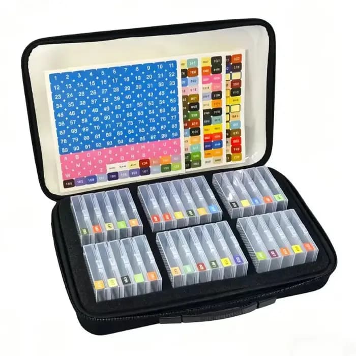 Ensemble de boîtes de rangement transparentes pour peinture diamant avec sac à poignée, conteneur de