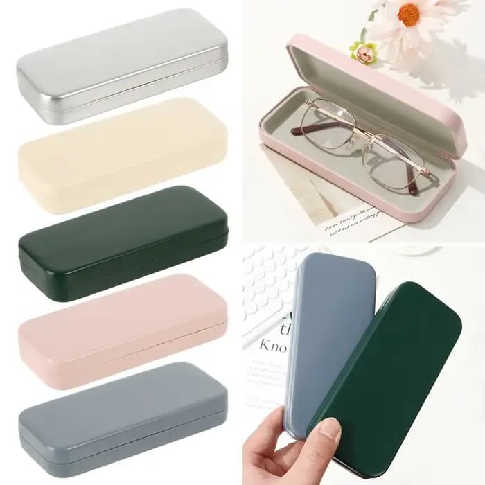Boîte à lunettes anti-chute en métal compressif solide