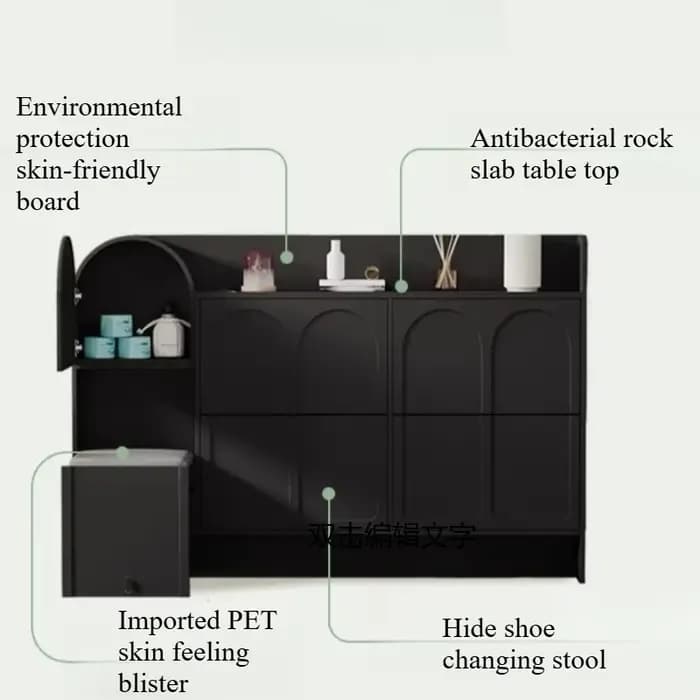 Meuble de rangement pour chaussures en bois pour enfants