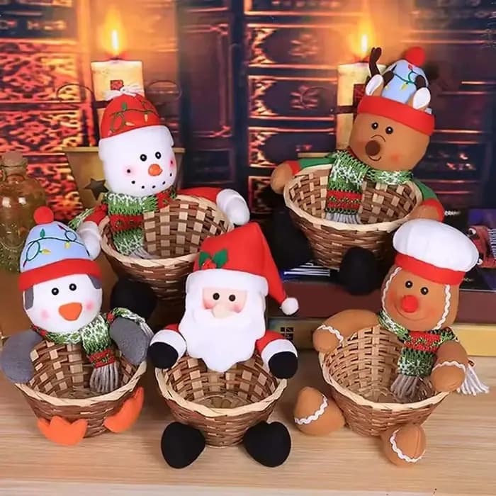 Panier de rangement pour bonbons de Noël