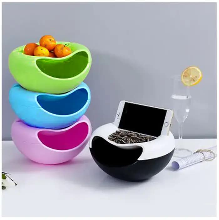 Boîte de rangement de bureau avec bol de rangement au Design créatif, adaptée à la boîte de rangement d'articles secs