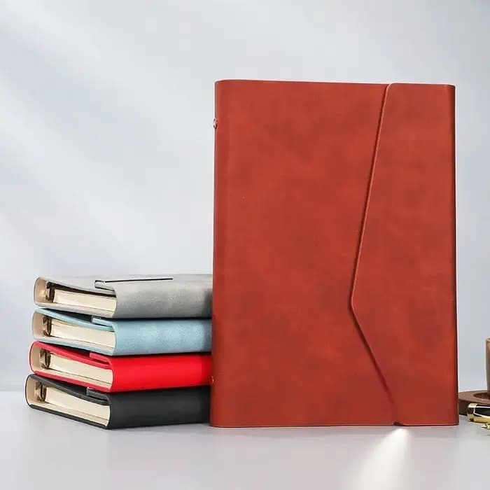 Classeur A5 à 6 anneaux avec papier ligné et pochette de rangement multifonctionnelle pour cartes