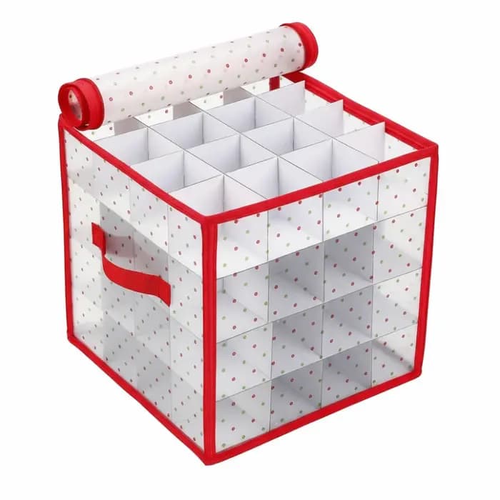 Boîte de rangement pratique pour boules de Noël à 64 compartiments