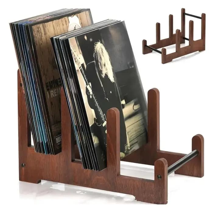 Porte-disque en vinyle Design Vintage à 3 niveaux