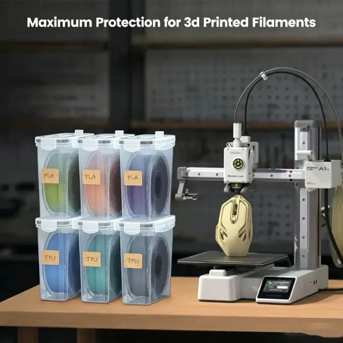 Armoire de séchage pour filament d'impression 3D, étanche à l'humidité, hermétique, transparente, anti-poussière, avec joint d'étanchéité pour atelier
