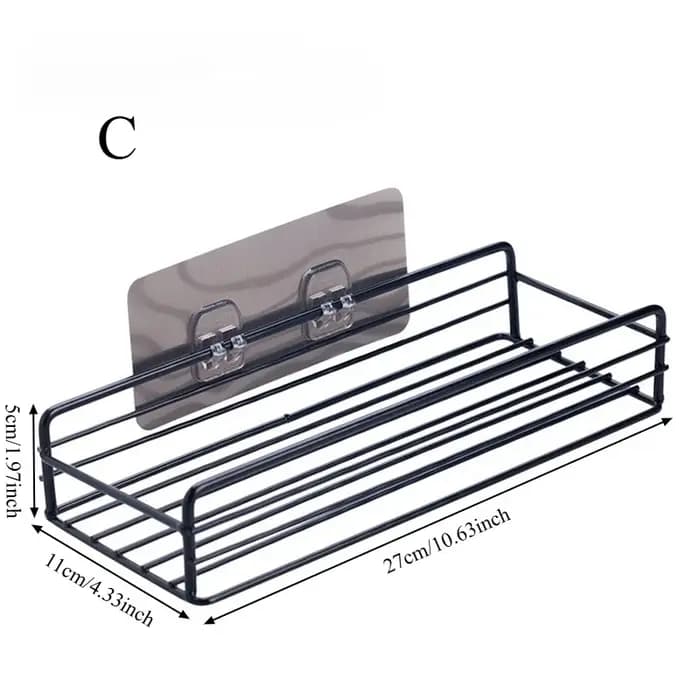 Boîte de rangement de porte d'armoire de cuisine sans poinçon