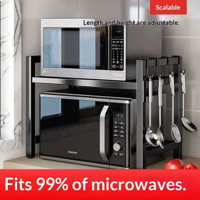 Support de rangement pour micro-ondes de cuisine de comptoir