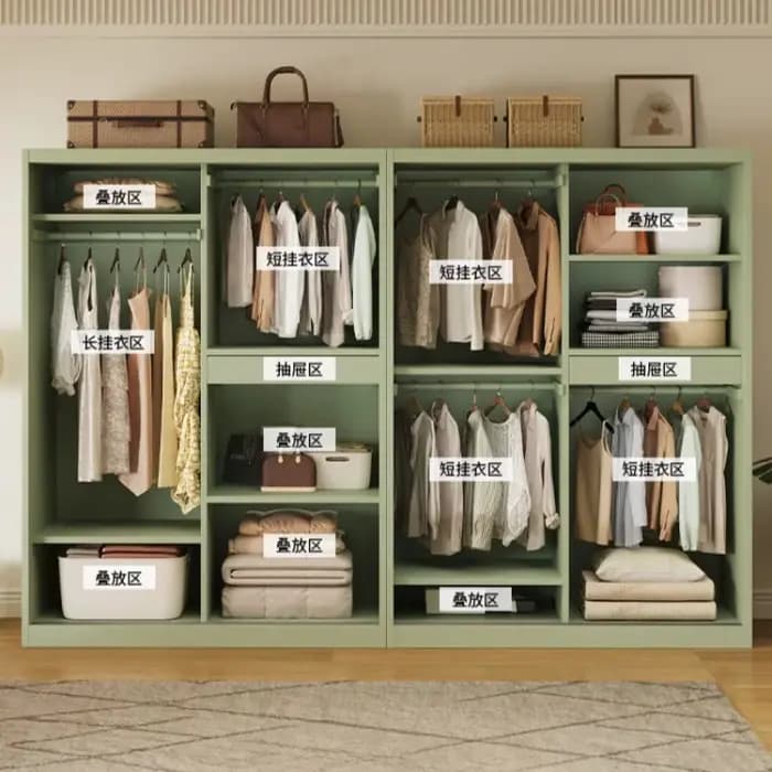 Organiseurs de garde-robe en métal esthétiques