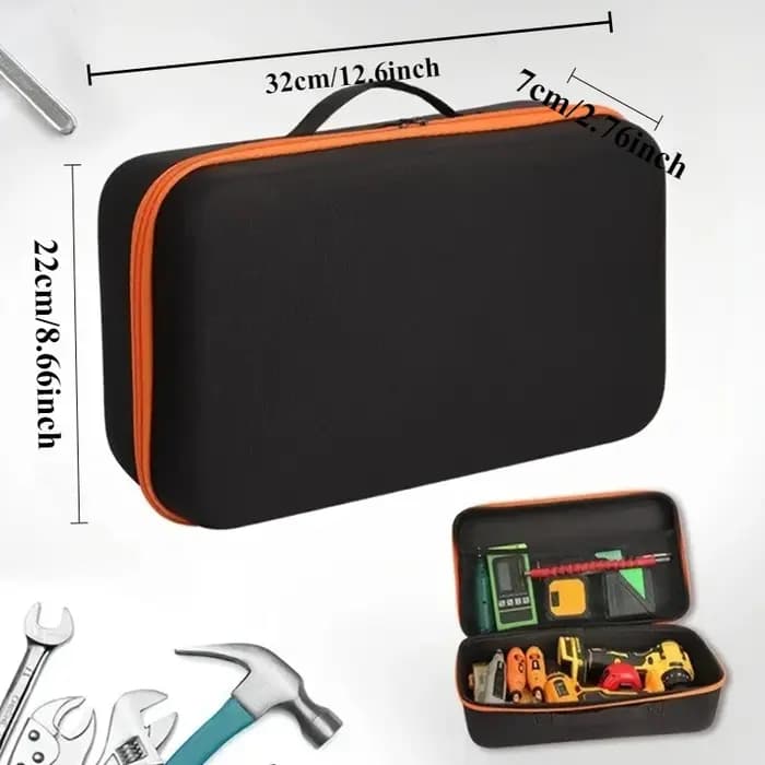Boîte de rangement d'outils avec plusieurs compartiments et sacs à fermeture éclair - Sac