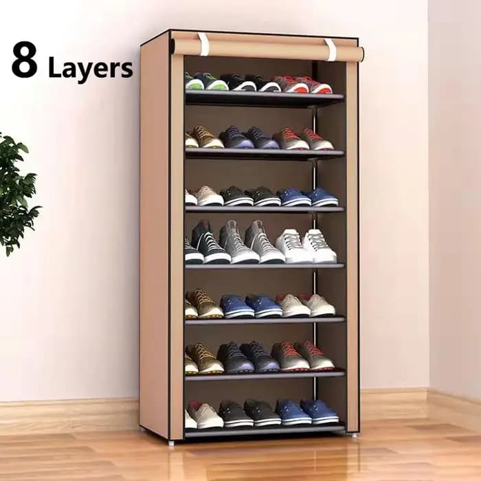 Organisateur de chaussures à 8 niveaux peu encombrant - Rangement
