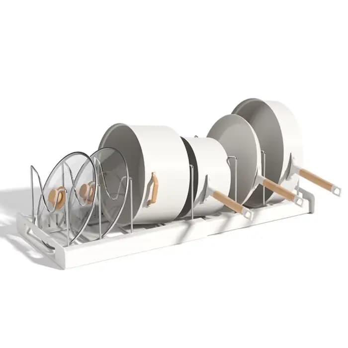 Support de rangement pliable pour ustensiles de cuisine et couvercles de casseroles