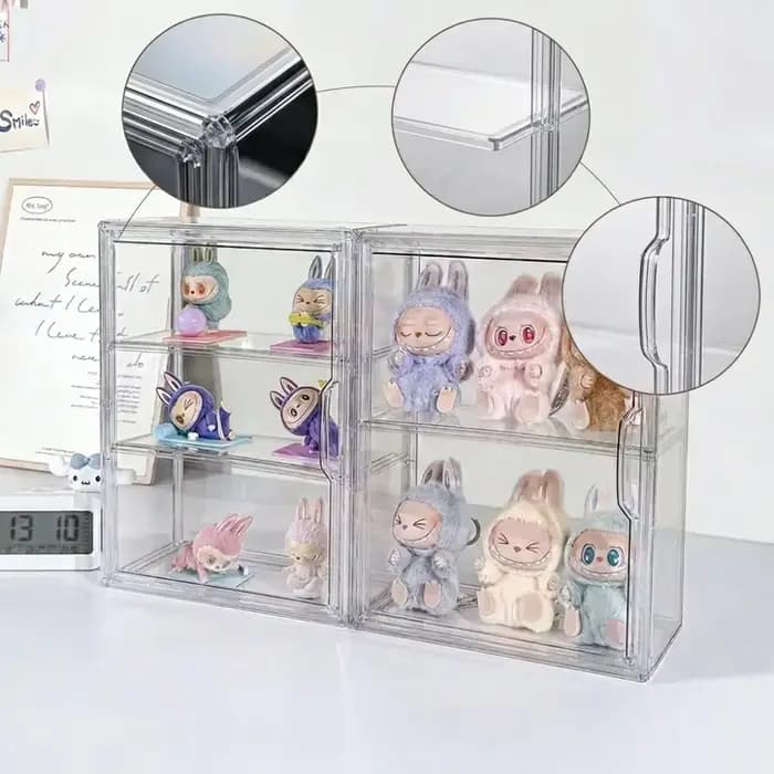 Boîte de rangement transparente avec compartiments