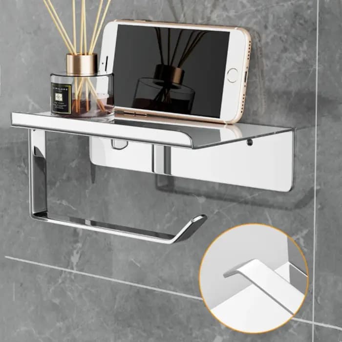 Porte-papier hygiénique avec téléphone portable
