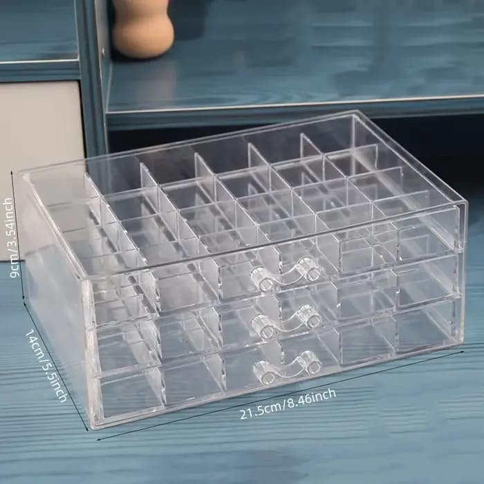 Vitrine en cristal – Boîte de rangement en plastique transparent pour la collection de pierres natur