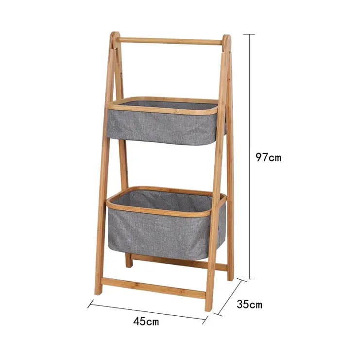 Panier à linge pliable à deux niveaux