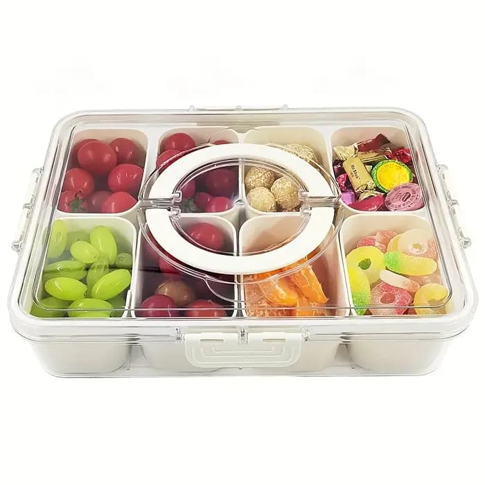 Conteneur de boîte de collation à 4 grilles/8 grilles