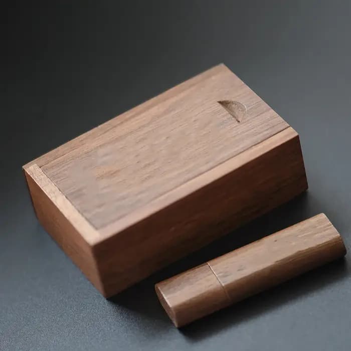 Boîtes de rangement en bois massif 3.15x2x0.98 pouces, avec dessus coulissant pour petits objets, ba