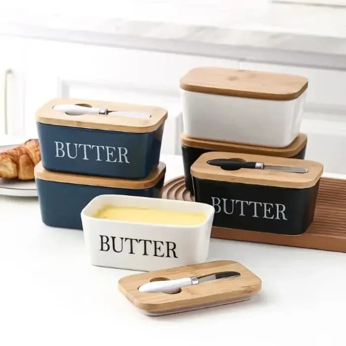 Boîte de rangement de beurre et de fromage en céramique