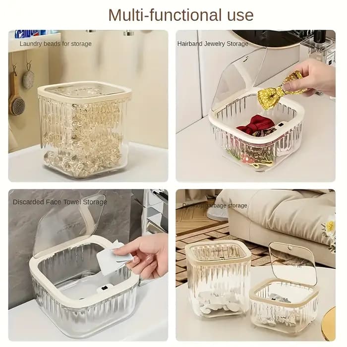 Pot de rangement multifonctionnel de dosette de linge de type presse de grande capacité