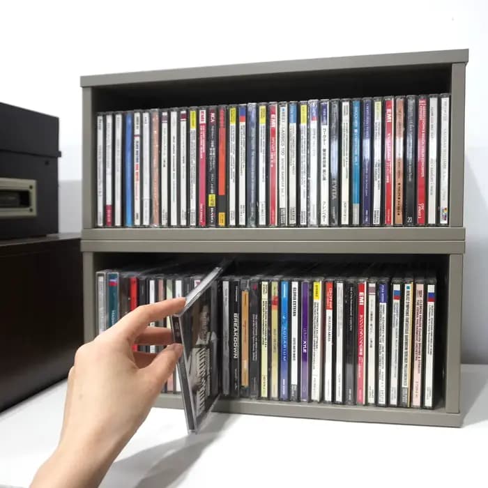 Armoire de rangement en bois de grande capacité pour CD
