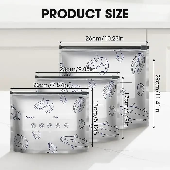 Sacs de conservation en aluminium 30/10 pièces S/M/L, organisateurs scellés pour congélateur, emballage alimentaire réutilisable, sacs anti-odeurs pour garde-manger