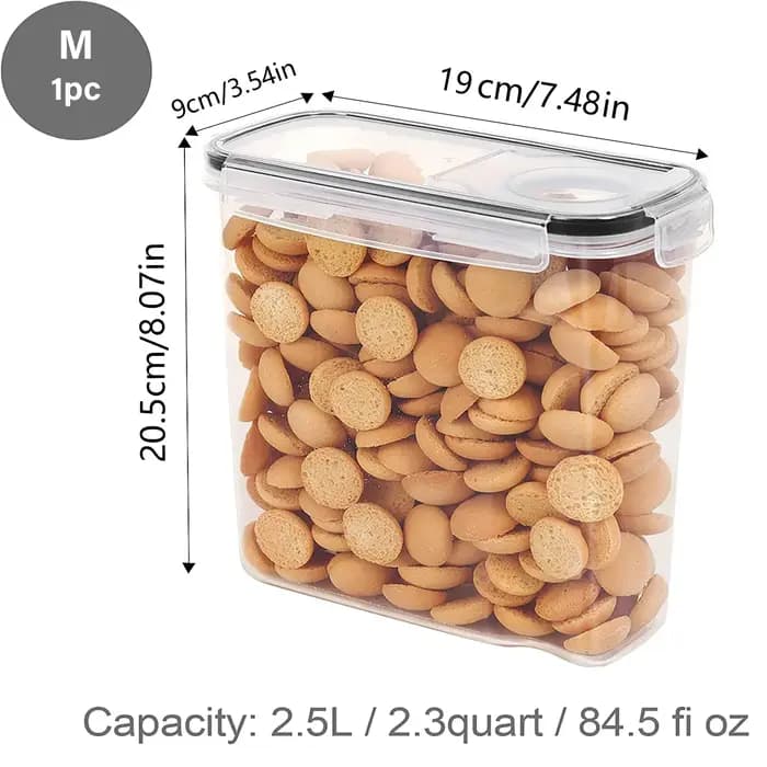 Ensemble de stockage de récipients de céréales de 2/3/4 (2