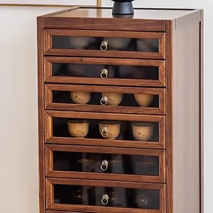 Tiroirs armoires de salon classiques affichage marron moderne rangement
