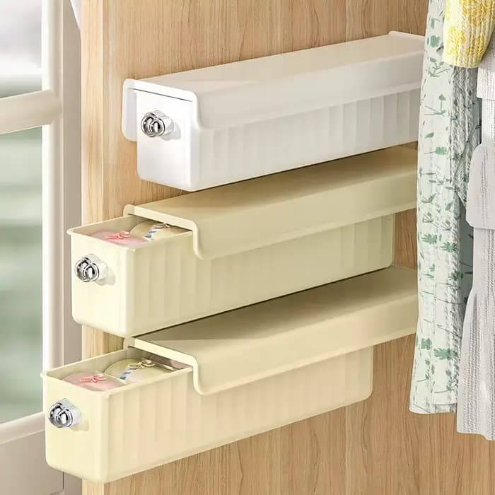 Organisateur de rangement mural pratique trois en un pour sous-vêtements et chaussettes