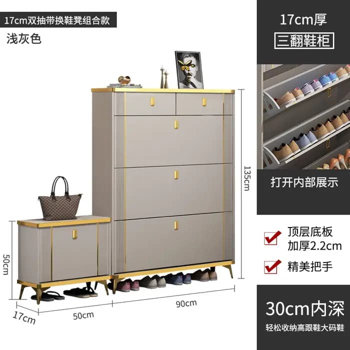 Meuble à chaussures fin pour entrée